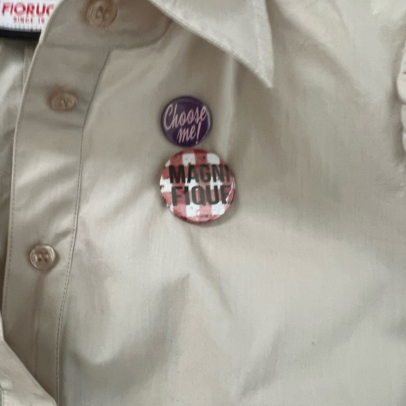 Fiorucci Cream Button-Up Romper Size 42 IT/ 6 US Elastic waist Cotton NWT - Picture 10 of 12